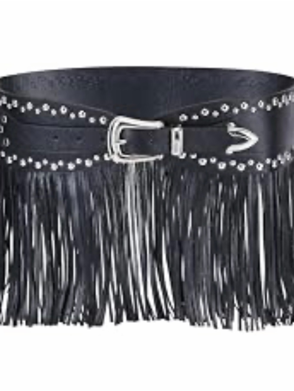 House of Harlow 1960 Black Fringe Belt Studded
Boho Western Hippie Chic sz L - Picture 6 of 12